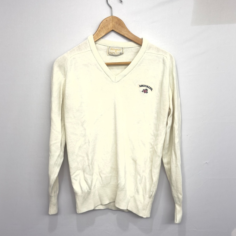Vintage Ben Hogan V-neck Golf Sweater Men’s L Smuckers Tournament